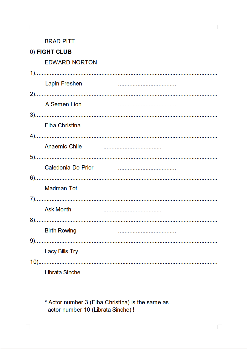 Movie Anagram Quiz 1 Movie Anagram Quiz 1